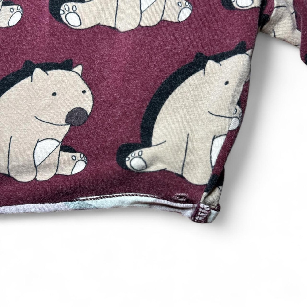 Peter Alexander Maroon Wombat Patterned Pyjama Pajama Sleep Shorts — LARGE - Picture 7 of 7